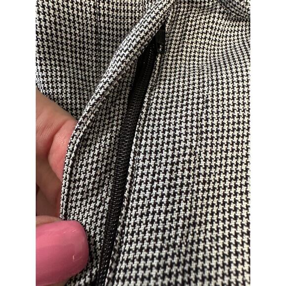 Black Gray Check Pendleton Gingham Slacks Women Pleat Front Drawstring - Picture 10 of 13